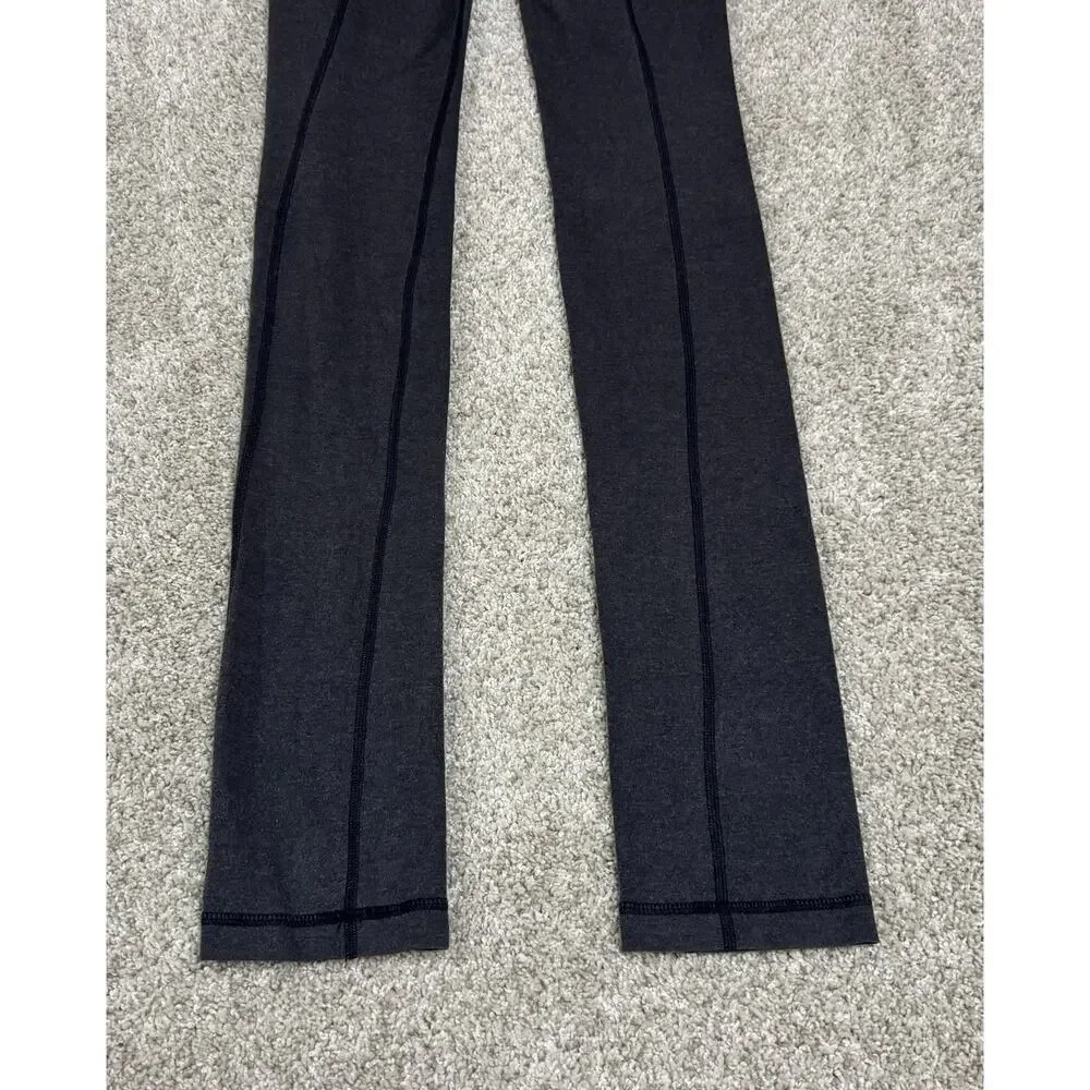 Lululemon Skinny Groove Pant Full-On Luon Yoga Leggings Size 2 Gray